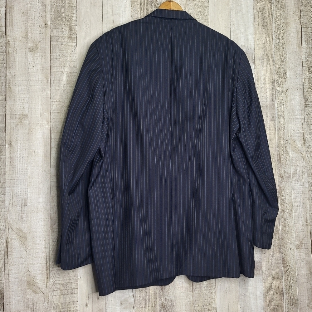 Lauren Ralph Lauren Dark Blue Striped Blazer. 44R - Picture 5 of 11
